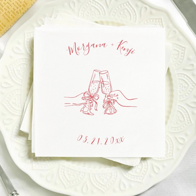 Customized Wedding Engagement Party Bridal Shower Pappersservett (Skapare uppladdad)