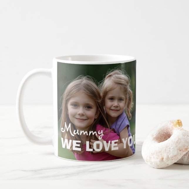 Customized with 2 and text kaffemugg (Med munk)