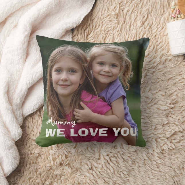 Customized with 2 and text kudde (Filt)