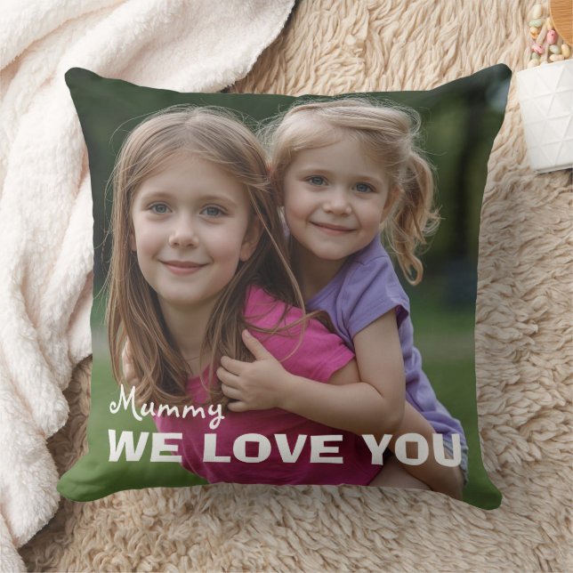 Customized with 2 and text kudde (Filt)