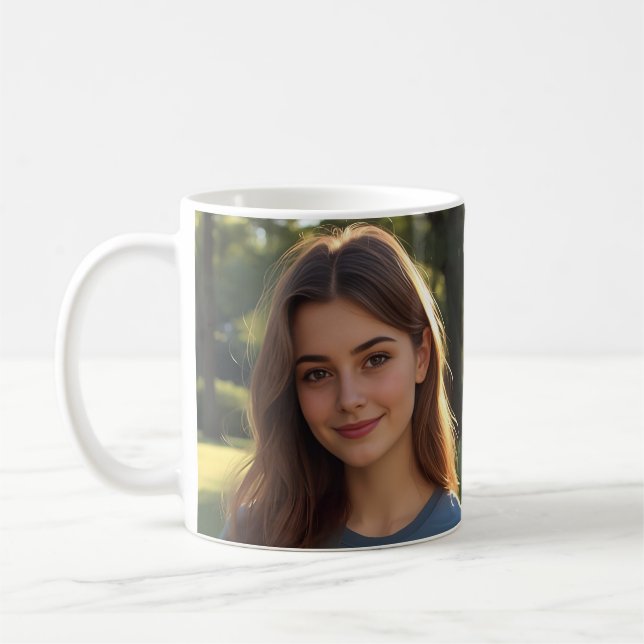 Customized with two photos kaffemugg (Vänster)