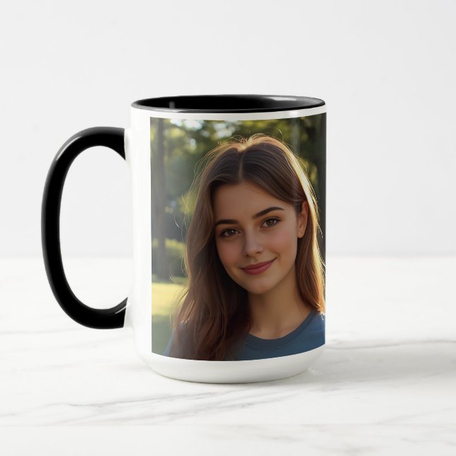 Customized with two photos mugg (Vänster)