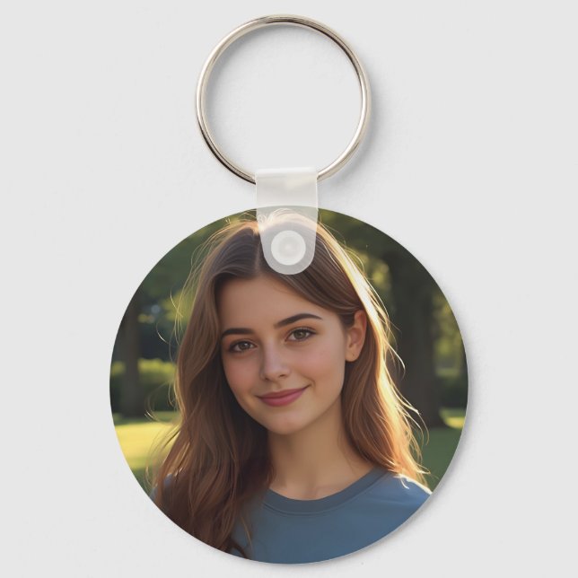 Customized with two photos nyckelring (Framsida)
