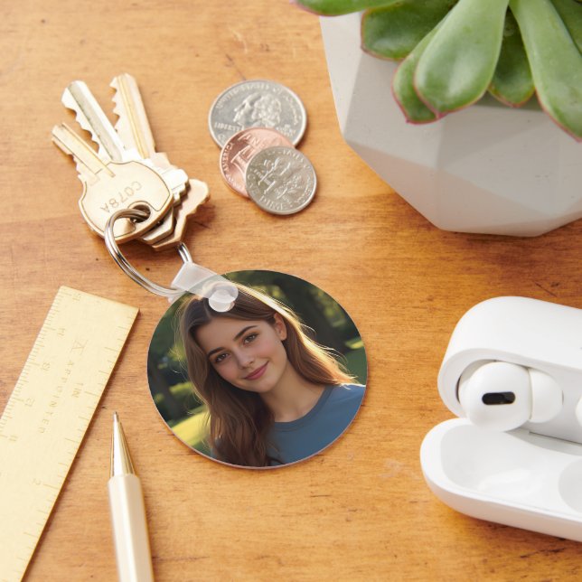 Customized with two photos nyckelring (Skrivbord)