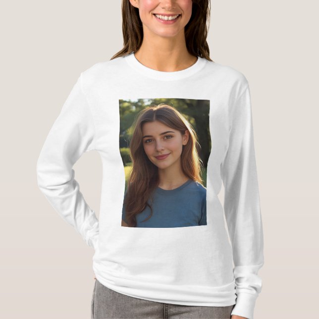 Customized with two photos t shirt (Framsida)