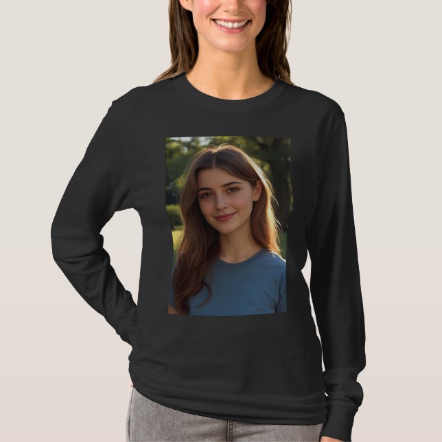 Customized with two photos t shirt (Framsida)