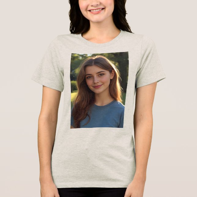Customized with two photos t shirt (Framsida)