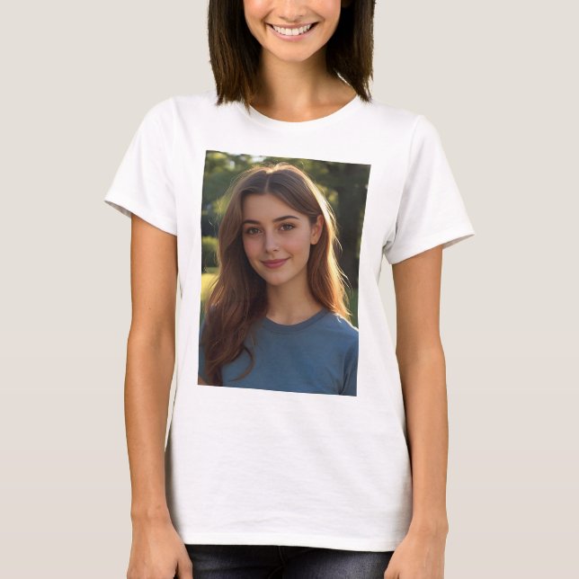 Customized with two photos t shirt (Framsida)