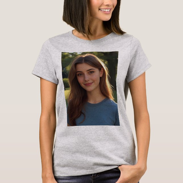 Customized with two photos t shirt (Framsida)