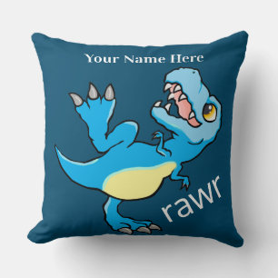 CustomName/ Dinosaur T Rex Rawr Tyrannosaurus Dino Kudde