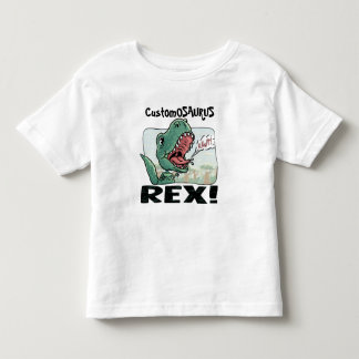 Customosaurus Rex redigerar med ditt barnnamn! Tee Shirt