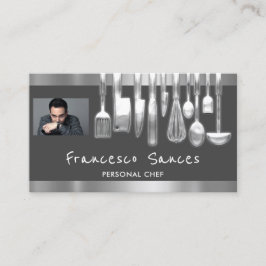 CustomPhoto QRCode Personal Chef CookingRestaurant Visitkort