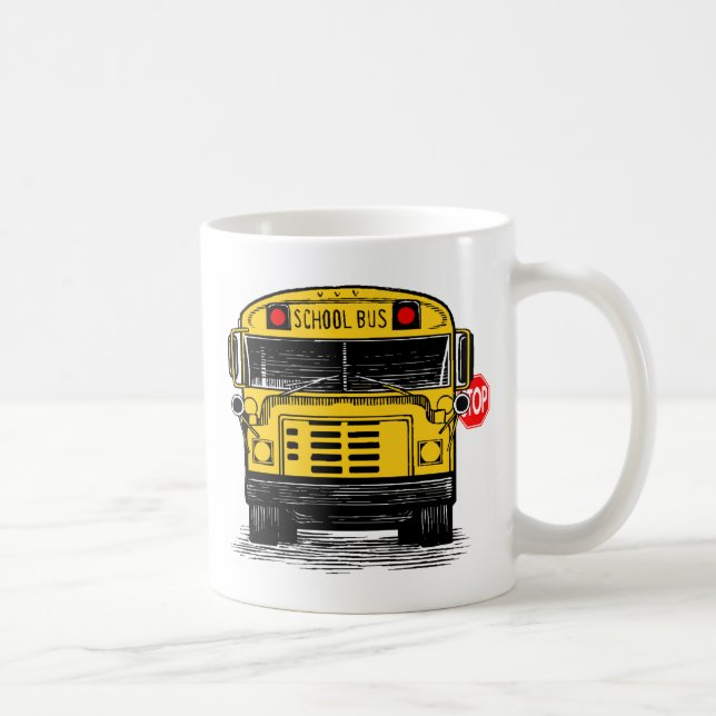 customschoolbuswithstopsignmug kaffemugg (Höger)
