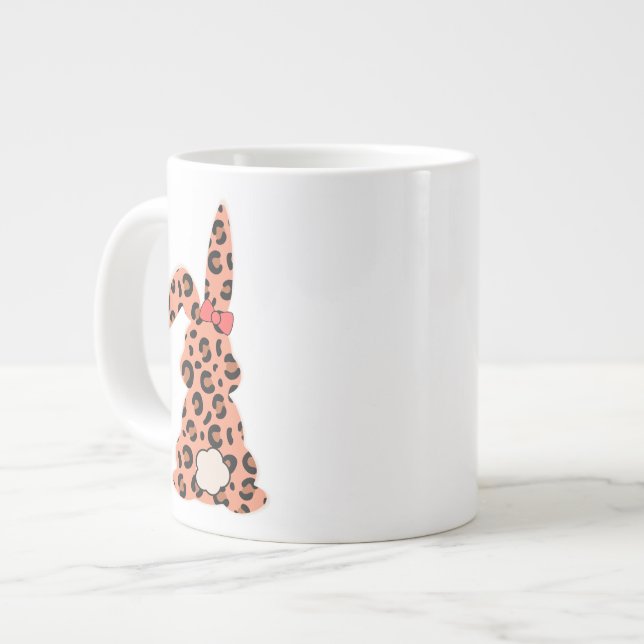 Custon Rabbit Pints Leopard Jumbo Mugg (Framsida vänster)
