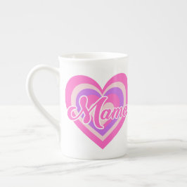Custon Retro Heart Mama Benporslin Mugg