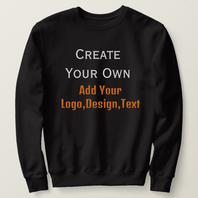 Custum Sweater Lång Ärmad Tröja (Design framsida)