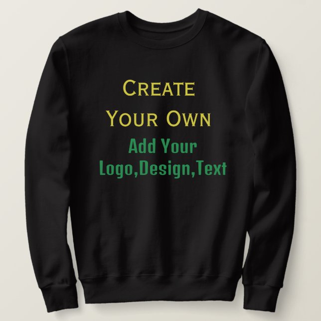 Custum Sweater Lång Ärmad Tröja (Design framsida)