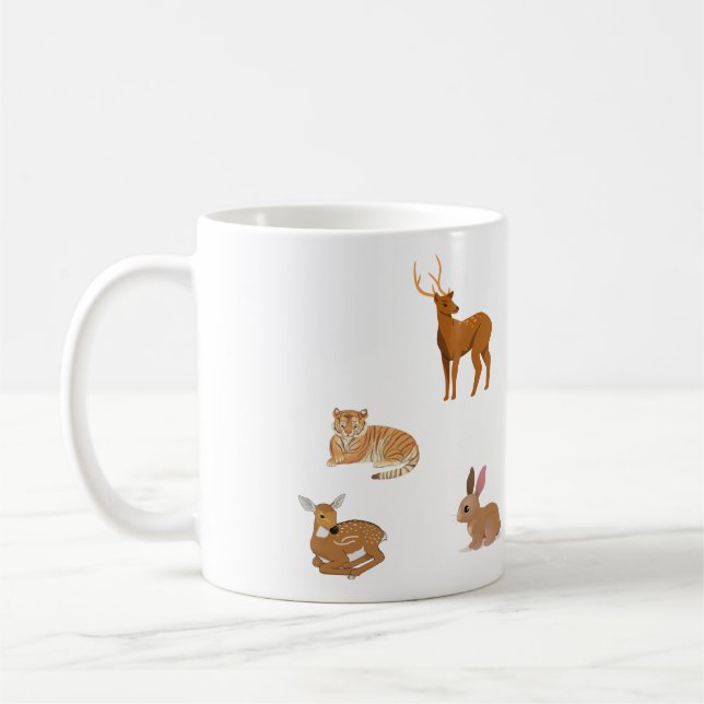 Cut animals friends cveramic mug  kaffemugg (Vänster)
