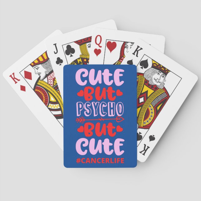CUT MEN PSYCHO MEN CUTE #CANCERLIFE lustig födelse Casinokort (Baksidan)