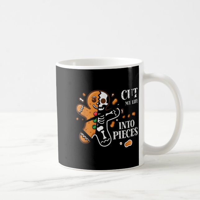Cut My Life Into Eces Gingerbread Christmas Elder  Kaffemugg (Höger)