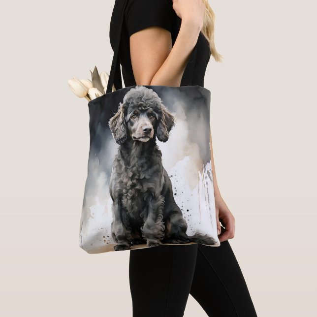 CUTBLACK MINIATURE PUDEL PUPPY HUND TYGKASSE (Närbild)
