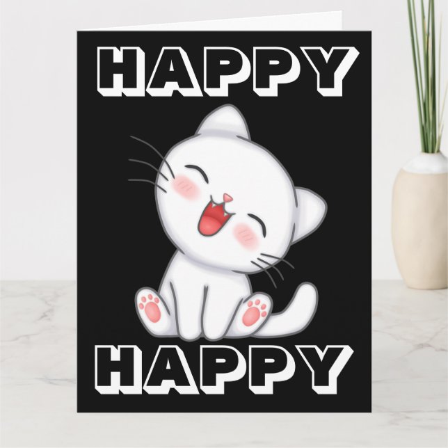 CUTCAT GIANT OVERSIZED JUMBO BIRTHDAY CARD KORT (Framsida)