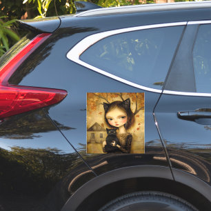 CUTCAT GIRL STORE CAR DECAL STICKER KLISTERMÄRKEN