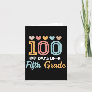 Cute 100 dagar av 5:e Klass-läraren Student Kids R Kort