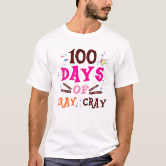 Cute 100 dagar med Cray Cray 100:e skoldagen Pla T Shirt