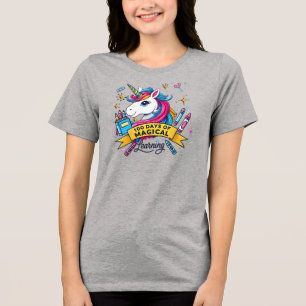 Cute 100 dagar med Magic Learning Unicorn T Shirt
