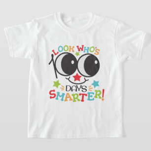 Cute 100 dagar Smarter Funny Ansikte School T Shirt