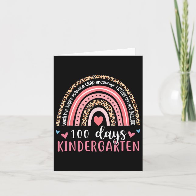 Cute 100 dagar Smarter Kindergarten Lycklig 100 da Kort (Framsida)