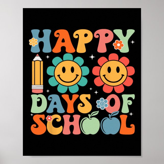 Cute 100 dagars leende i skolan poster (Framsidan)