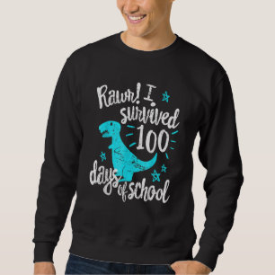 Cute 100-dagars skolresa Jag Överlevt 100 dagar Lång Ärmad Tröja