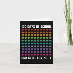 Cute 100-dagarsdagens skola och fortfarande kärlek kort