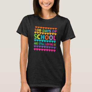Cute 100-dagarsdagens skola och fortfarande kärlek t shirt