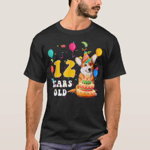 Cute 12 år gammal Corgi Hund älskare 12:e Birthday T Shirt