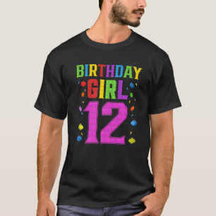 Cute 12:e födelsedag 12 år gammal block som Bygger T Shirt