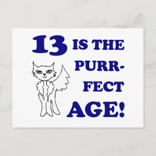 Cute 13:e födelsedagen vykort