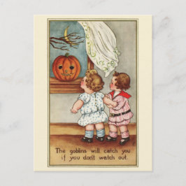 Cute 1916 Barn | Vintage Halloween-vykort Vykort
