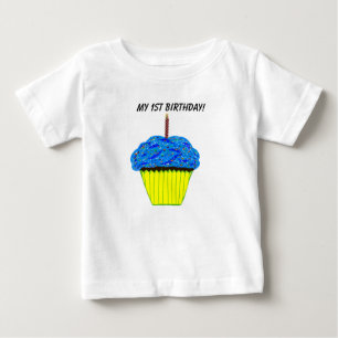 Cute 1:a födelsedag Blåkaka Smant T-Shirt