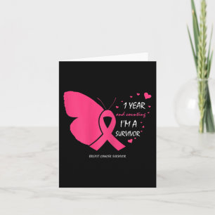 Cute 1-års gåvor för bröstcancerfri Rosa Kort