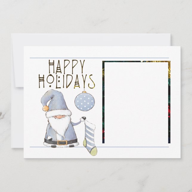 Cute 1 Photo GLAD HELG Santa Gnome jul (Framsida)