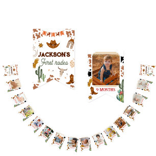 Cute 1st Birthday 12 Month Milestone 1st rodeo Vimplar