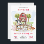 Cute 1st Birthday Boskap Barnyard Kids Inbjudningar<br><div class="desc">Cute Land Boskap. Klicka på knappen "Anpassa" för att ytterligare anpassa mallen. Du kommer att kunna ändra all text,  inklusive stil,  färg och storlek och ändra bild.</div>