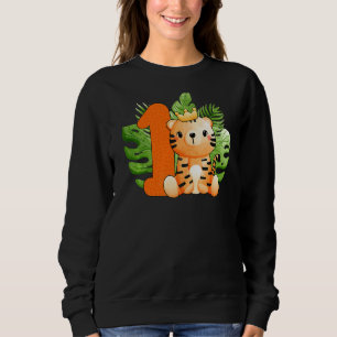 Cute 1st Birthday Boys Tiger 1 Års Old Safari and T Shirt