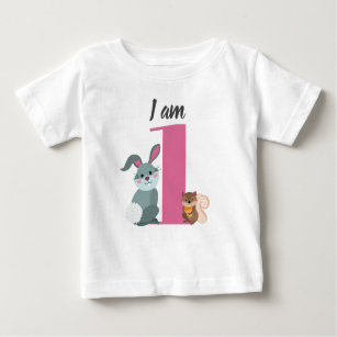 Cute 1st Birthday Rosa Squirrel Bunny T Shirt