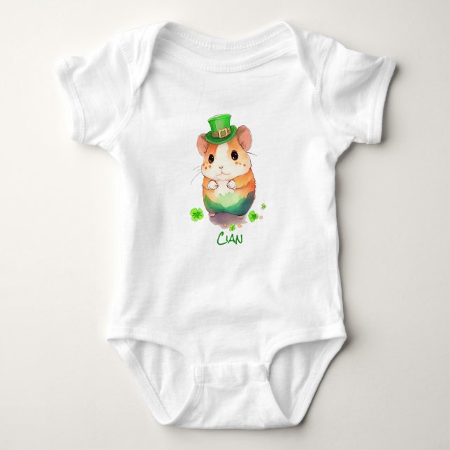 Cute 1st St. Patrick's Day Mouse Leprechaunss Hat T Shirt (Framsida)