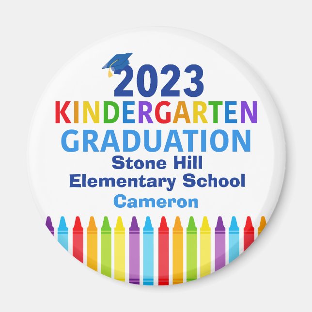 Cute 2023 Kindergarten Anpassningsbar School i Stu Magnet (Framsidan)
