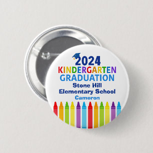 Cute 2024 Kindergarten Studenten Anpassade Knapp